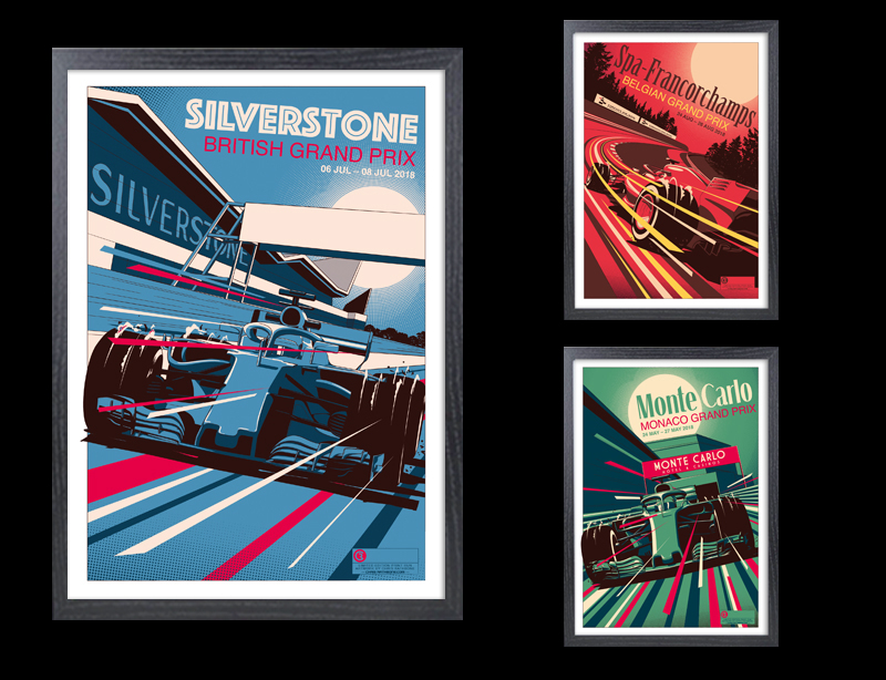 Formula 1 Race posters by Chris Rathbone