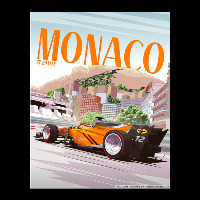 Clement Novalak race poster Illustrations by Chris Rathbone