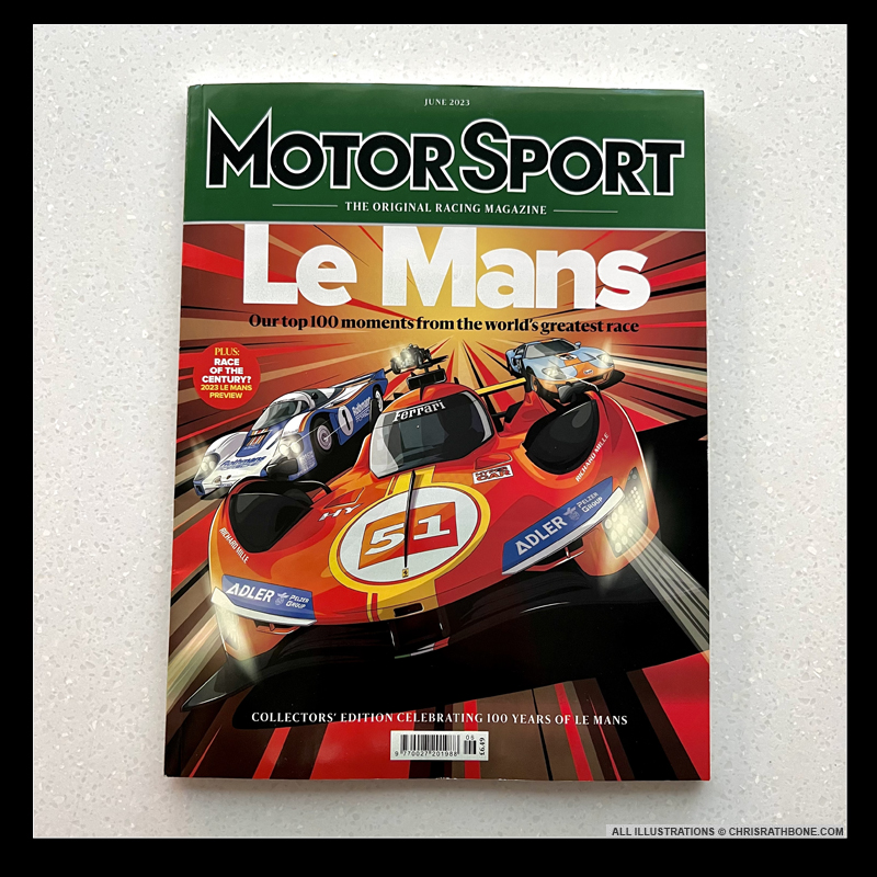 MOTORSPORT Magazine motorsport illustrations by Chris Rathbone