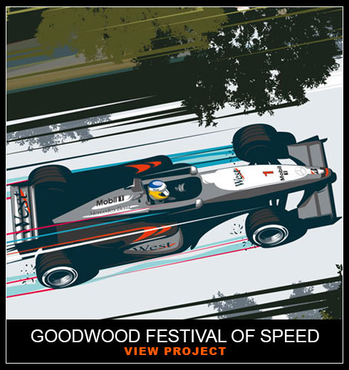 Goodwood Festival of Speed Illustrations by Chris Rathbone