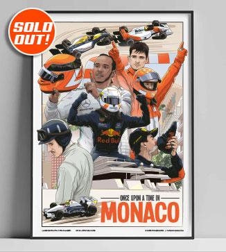 F1 Poster illustration Monaco 2022 print by Chris Rathbone