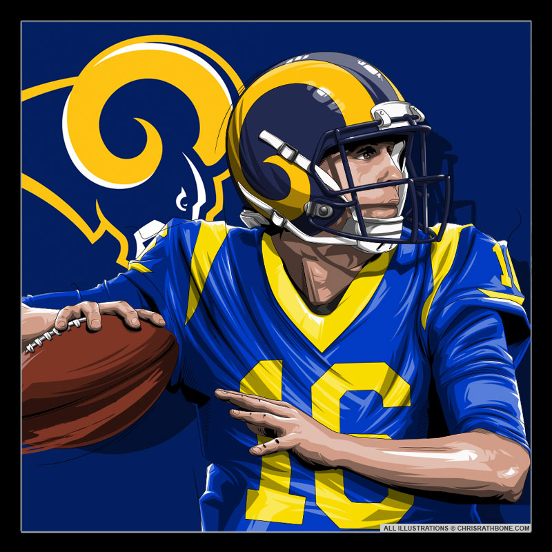 888 Sport NFL Illustrations by Chris Rathbone