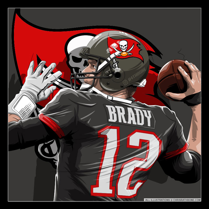 888 Sport NFL Illustrations by Chris Rathbone