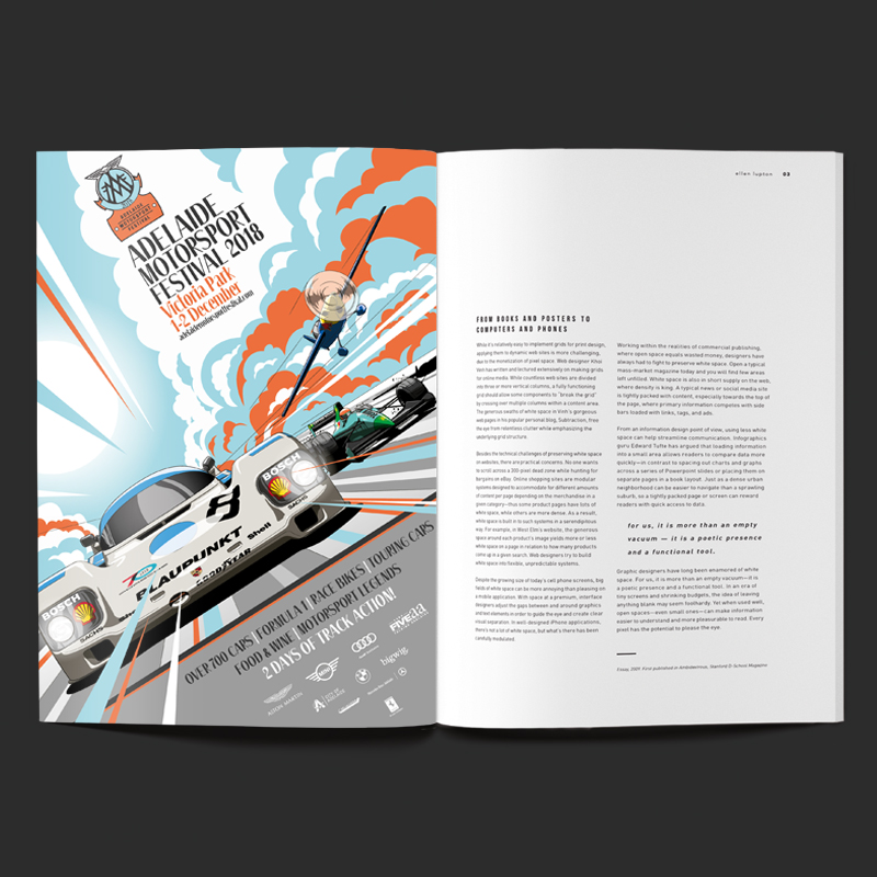 Adelaide Motorsport Festival Poster by Chris Rathbone