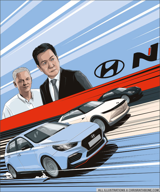 CAR Magazine Mercedes Benz illustrations by Chris Rathbone