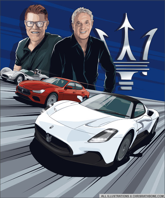 CAR Magazine Mercedes Benz illustrations by Chris Rathbone