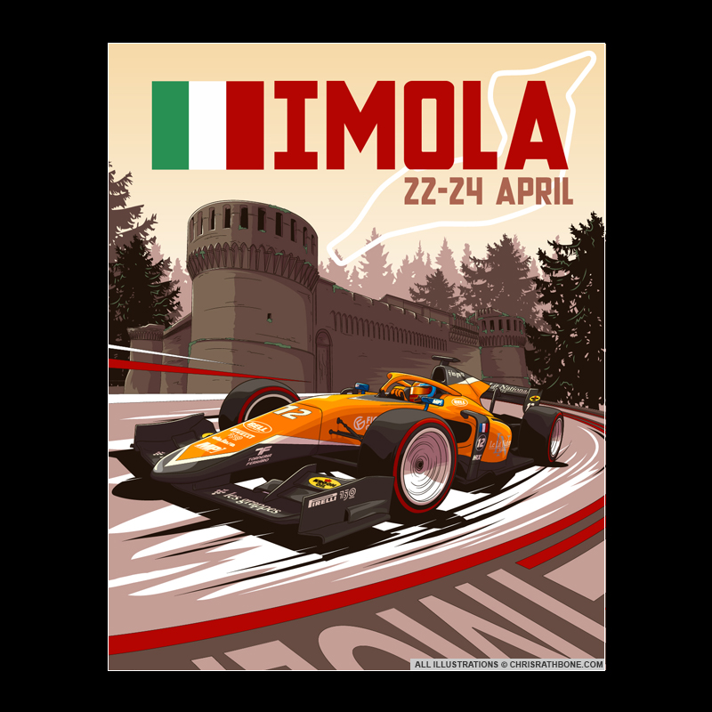 Clement Novalak race poster Illustrations by Chris Rathbone