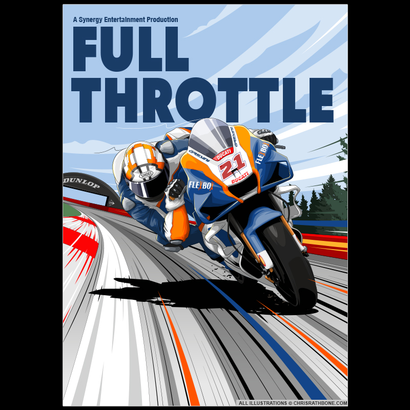 MotoGP Illustrations by Chris Rathbone
