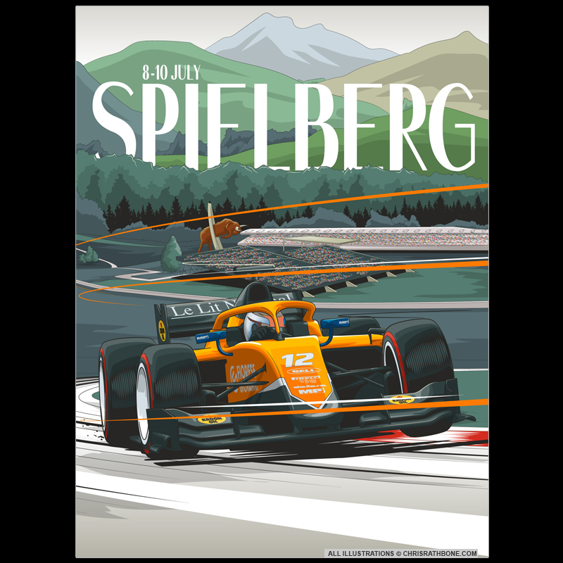 Clement Novalak race poster Illustrations by Chris Rathbone