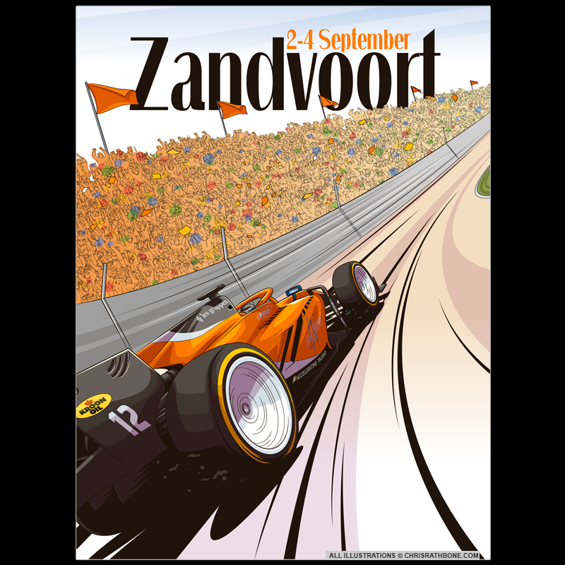 Clement Novalak race poster Illustrations by Chris Rathbone