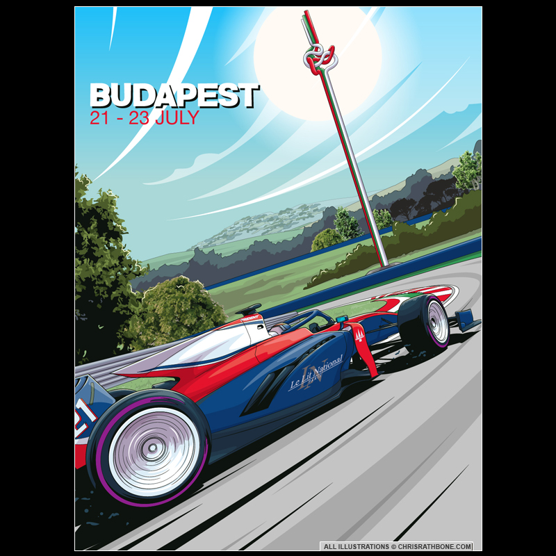 Clement Novalak race poster Illustrations by Chris Rathbone