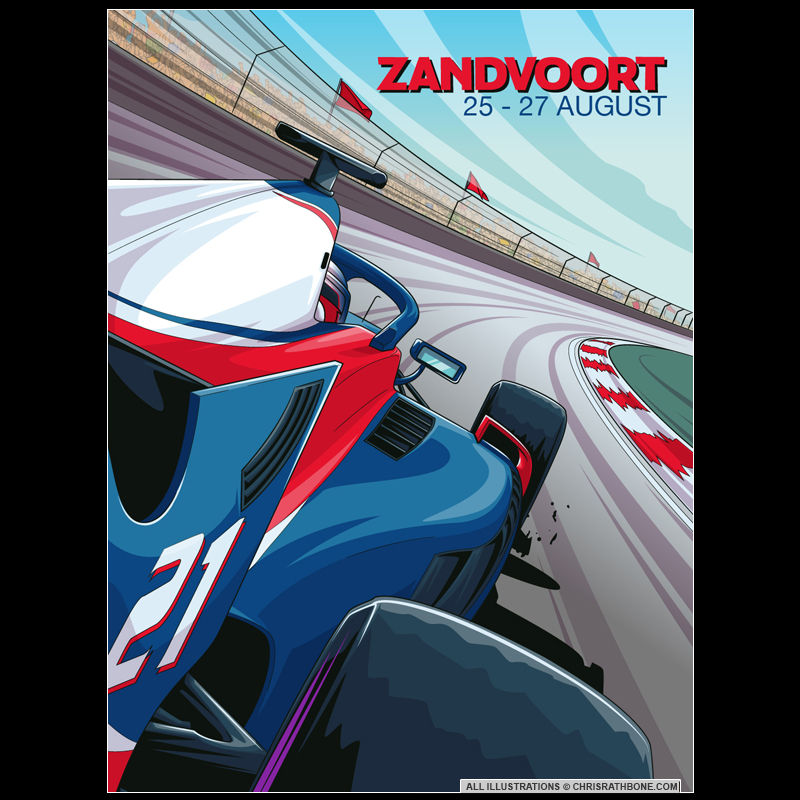 Clement Novalak race poster Illustrations by Chris Rathbone