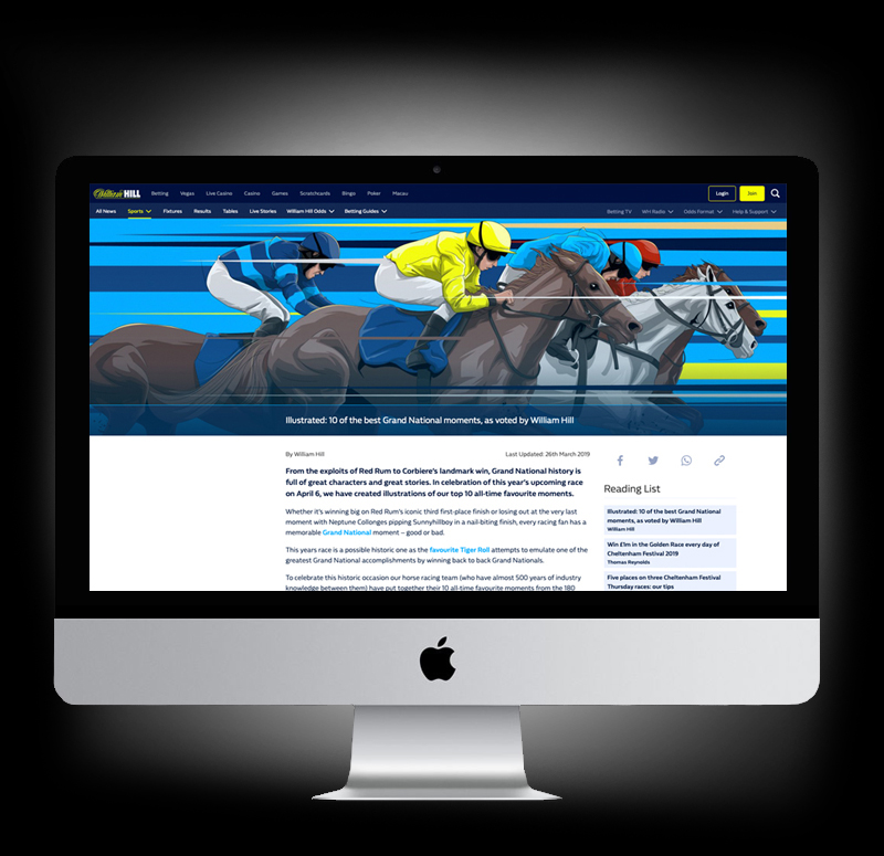 Grand National William Hill illustrations by Chris Rathbone
