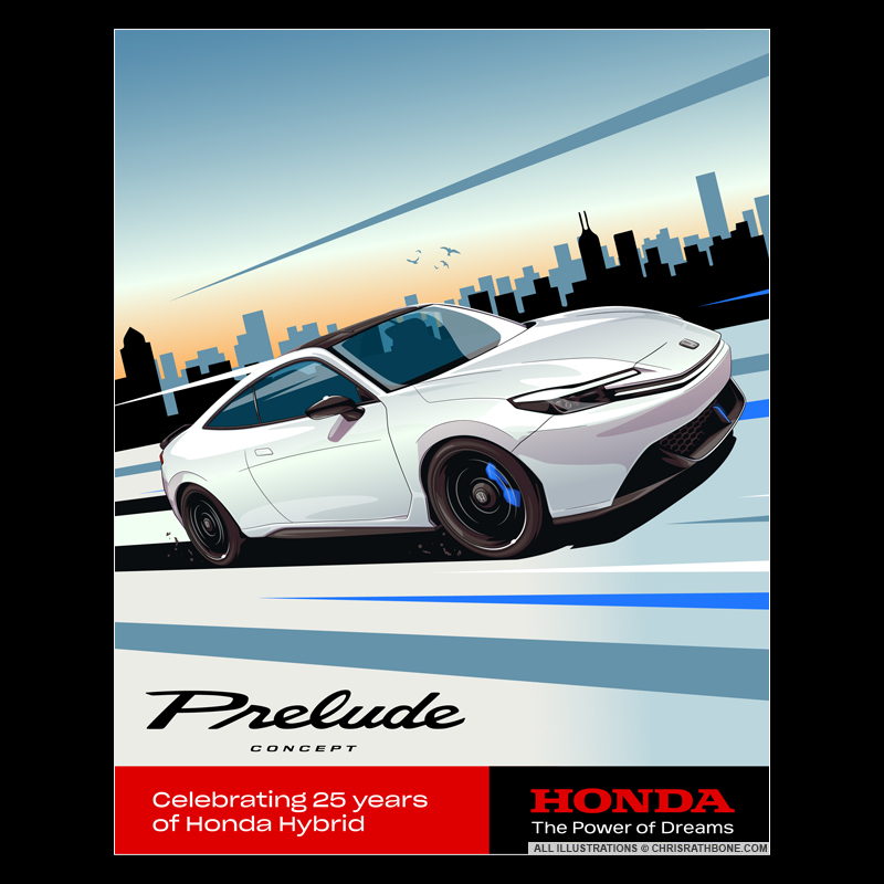 Honda Europe Illustrations by Chris Rathbone