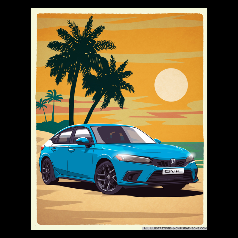Honda Europe Illustrations by Chris Rathbone