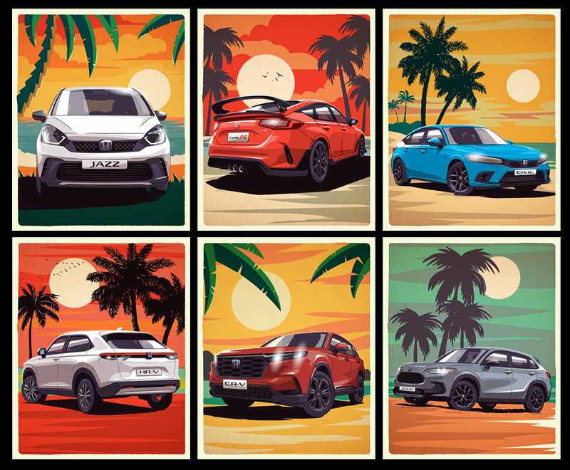 Honda Europe Illustrations by Chris Rathbone