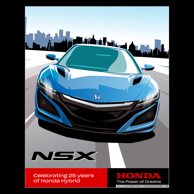 Honda Europe Illustrations by Chris Rathbone