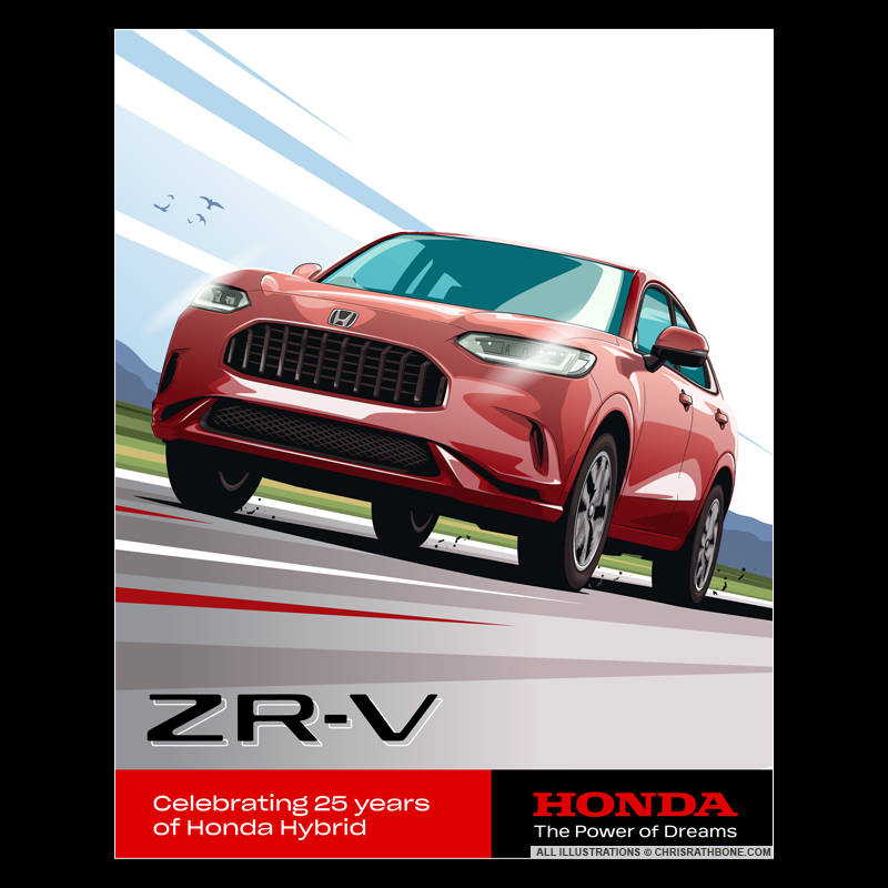 Honda Europe Illustrations by Chris Rathbone