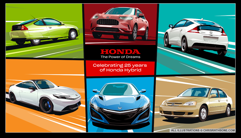 Honda Europe Illustrations by Chris Rathbone