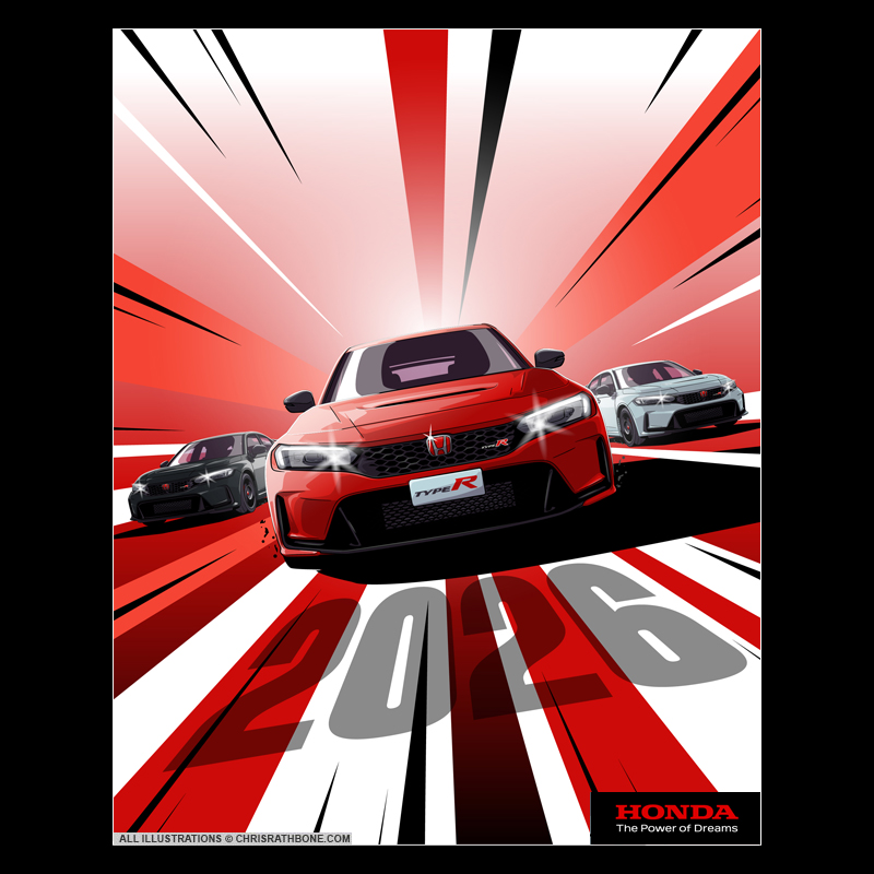 Honda Europe Illustrations by Chris Rathbone