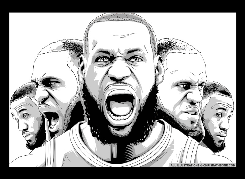 Lebron James Illustration by Chris Rathbone