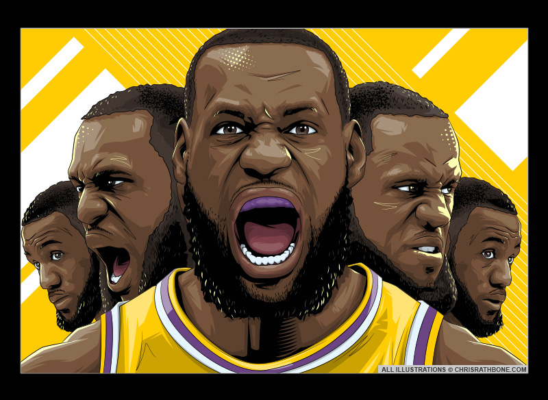 Lebron James Illustration by Chris Rathbone