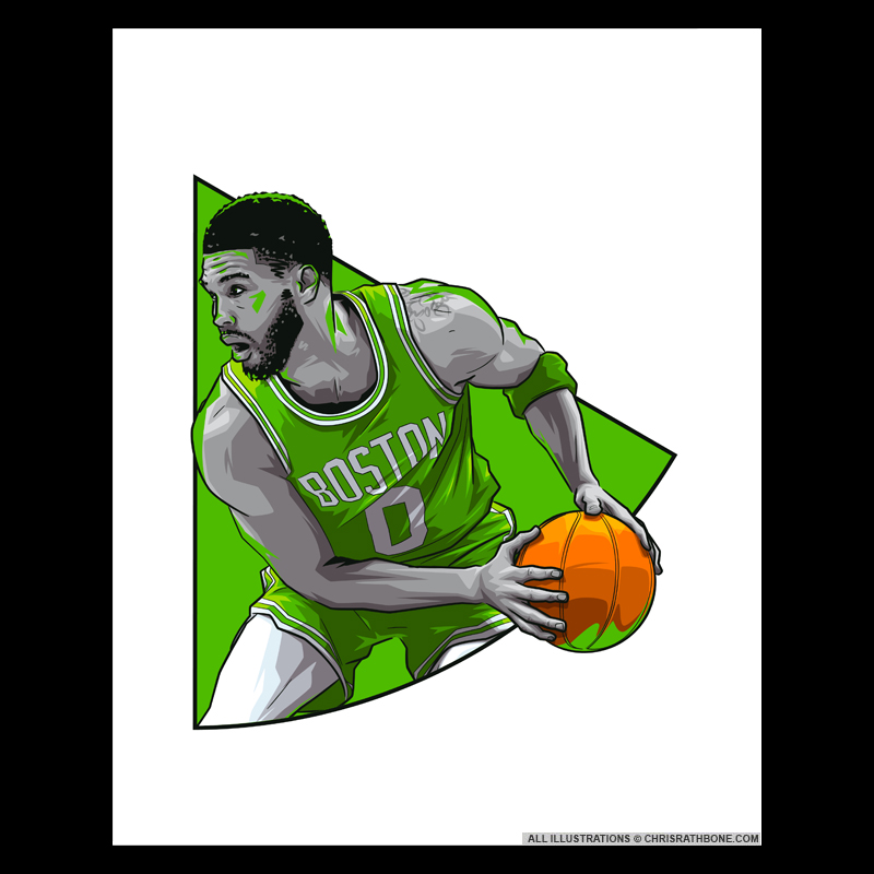 NBA Colour Wheel Challenge Illustrations by Chris Rathbone