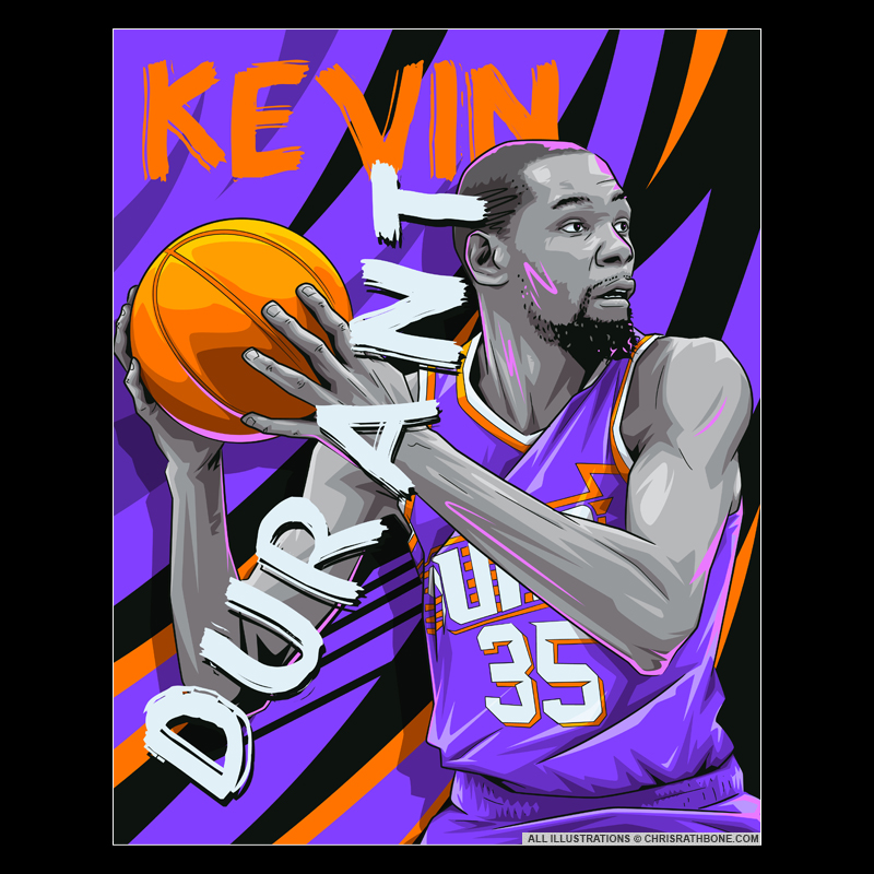 NBA Colour Wheel Challenge Illustrations by Chris Rathbone