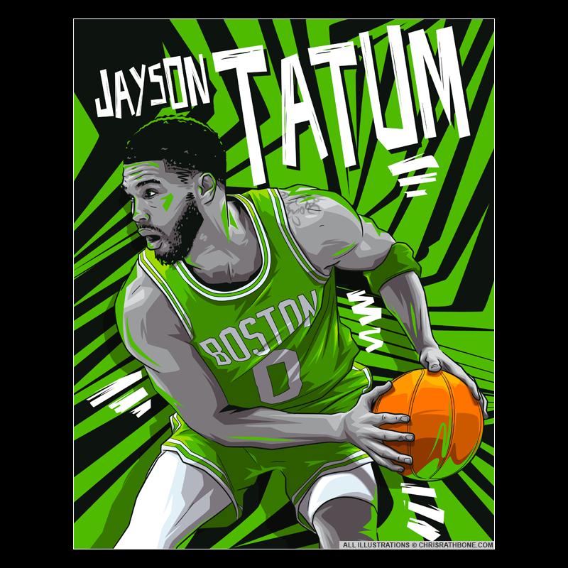 NBA Colour Wheel Challenge Illustrations by Chris Rathbone