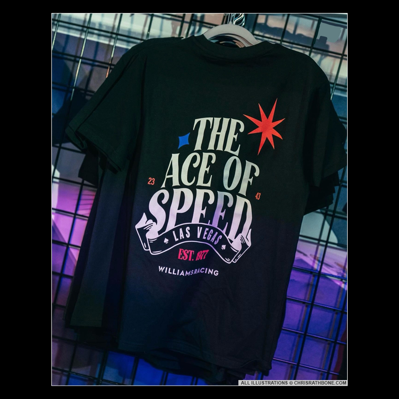 Williams F1 Las Vegas Illustrations by Chris Rathbone