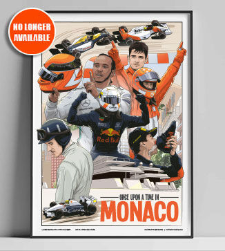 F1 Poster illustration Monaco 2022 print by Chris Rathbone