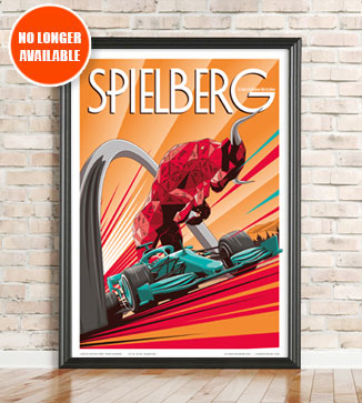 F1 Poster illustration Austria 2021 print by Chris Rathbone