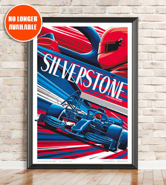 F1 Poster illustration Silverstone 2021 print by Chris Rathbone